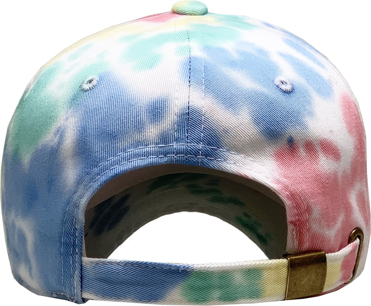 Tiedye Rainbow Low Profile Baseball Caps Back View